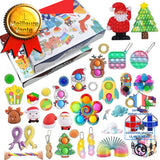 TD® Coffret cadeau de Noël cadeau pour enfant Rubik's Cube toupie calendrier compte à rebours boîte aveugle jouet de Noël