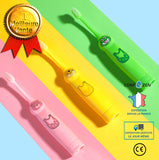 Brosse à dents électrique pour enfants Vibration sonique non rechargeable de bande dessinée bébé    à dents automatique petit