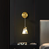 Applique cristal tout en bronze Luxe léger Simplicité moderne Personnalité créative Décoration de salon