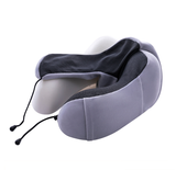 TD® Oreiller en forme de U, mousse à mémoire, oreiller de voyage adapté rebond lent, oreiller cervical gris,oreiller de sieste, port