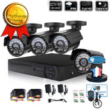 INN® Caméra de surveillance de sécurité à quatre canaux 1080p, caméra réseau à distance, ensemble de caméras de surveillance AHD