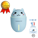 TD® Humidificateur d'air USB 3 en 1 Mini-humidificateur à ultrasons à brouillard froid de 320 ml avec éclairage LED (Bleu)