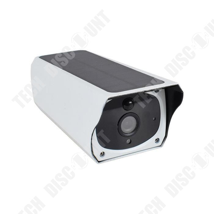 TD® Caméra de surveillance HD 1080P connectées Solaire WiFi Télécommande étanche angle d'inclinaison réglable avec un détecteur