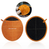 TD® Gants anti-brûlure en plein air double usage rond isolation pot pad camping portable pique-nique en cuir four gants de cuisson