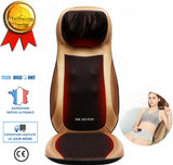 TD® Siège chauffant massage corporel automatique massage complet cou nuque voiture bureau doré noir électrique corps complet cou dos