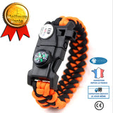 INN® Bracelet tressé de voyage d'aventure en plein air Bracelet de signal de détresse à sept noyaux de corde de parapluie de corde d