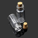 TD® Lot de 20x Mini Fioles En Verre Flacons Bouteilles Perles Bijoux Glass Bottle Rangement Verre Résistant Haute Qualité Résistance