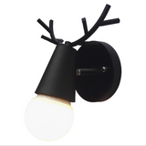 TD® Applique murale rétro moderne en bois, adaptée à la chambre d'enfants, au salon, à la table de chevet, bleue (sans ampoule E27)