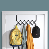 Crochet de porte arrière en acier inoxydable crochet télescopique sans poinçon crochet de rangement multifonctionnel crochet