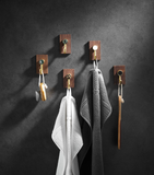 Patère patère patère créativité patère créativité simple style moderne noyer noir porte-manteau mural poinçonnage gratuit une