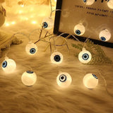 TD® LED halloween fantôme festival guirlande lumineuse-yeux fantômes double face-3 mètres 20 lumières