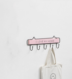 Crochet de style nordique Crochet mural Porte d'accès Porte-clés Décoration dessin animé de vêtements Accueil chambre Crochet