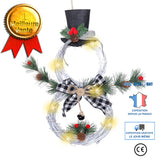 TD® Fournitures de Noël décoration de la maison guirlande de noël pendentif lumière LED guirlande charme anneau de rotin de noël
