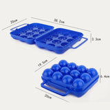 TD® Boite de rangement pour oeufs accessoire rangement cuisine aliment nourriture plateau oeufs solide résistant bleu tupperware ABS