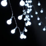 TD® Guirlande Lumineuse LED de batterie de petite boule givrée blanc chaud - 40 Boules - Blanc - 6 m