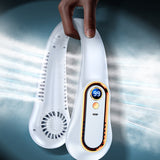TD® Ventilateur de cou suspendu à trois vitesses réglable sans feuilles étudiant portable mini portable charge USB extérieure