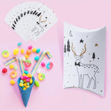 10 pièces boîte-cadeau de noël belle forme d'oreiller papier fournitures de fête créatives sacs d'emballage  RIDEAU DE DOUCHE