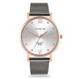 TD® Quartz Montres-bracelets Casual et Business Series Mesh montre de la ceinture cadeaux hommes  Ceinture noire or rose visage blan