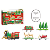 TD® Cheminée de train de Noël fumer des jouets électriques Wagon électrique bricolage piste d'épissage Cadeaux de Noël pour enfants