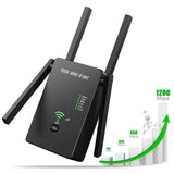 TD® Routeur sans fil 1200M amplificateur Signal 2.4G5G répéteur AP amélioration du WIFI domestique largement Compatible léger Portab