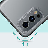 TD® Convient pour un plus 2 coque de téléphone portable avec armure à détection de peau, housse de protection anti-chute givrée.