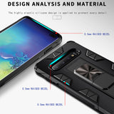 TD® Convient pour Samsung Galaxy S10 + étui de téléphone portable support de ceinture anti-chute en silicone magnétique de voiture