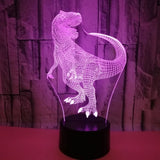TD® Lampe optique poser décoratif tactile 7 couleur illusion optique modèle Tyrannosaure faible consommation câble USB ou 3 piles AA