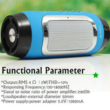 TD®  Haut parleur bluetooth étanche voiture portable sans fil enceinte waterproof mini microphone lecteur MP3 noir blanc puissant