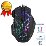 TD® Souris Gaming design RVB conception 7 boutons dpi confort quotidien Gaming souris LOL personnalisable compatibilité mouse