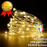 TD® LED solaire fil de cuivre lumière extérieure étanche jour de Noël décoration jardin LED guirlande lumineuse