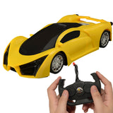 TD® Voiture télécommandée jaune électrique sans fil pour enfants jouet cadeau idéal avec lumière LED