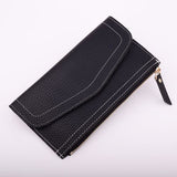 TD® Portefeuille en cuir à la mode pour femmes Sac à main à fermeture à glissière Lady Long Sac à main B