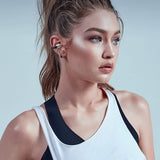 TD® Casque Bluetooth Casque Bluetooth à clipser Capteurs d'os de course de sport sans fil avec oreilles suspendues