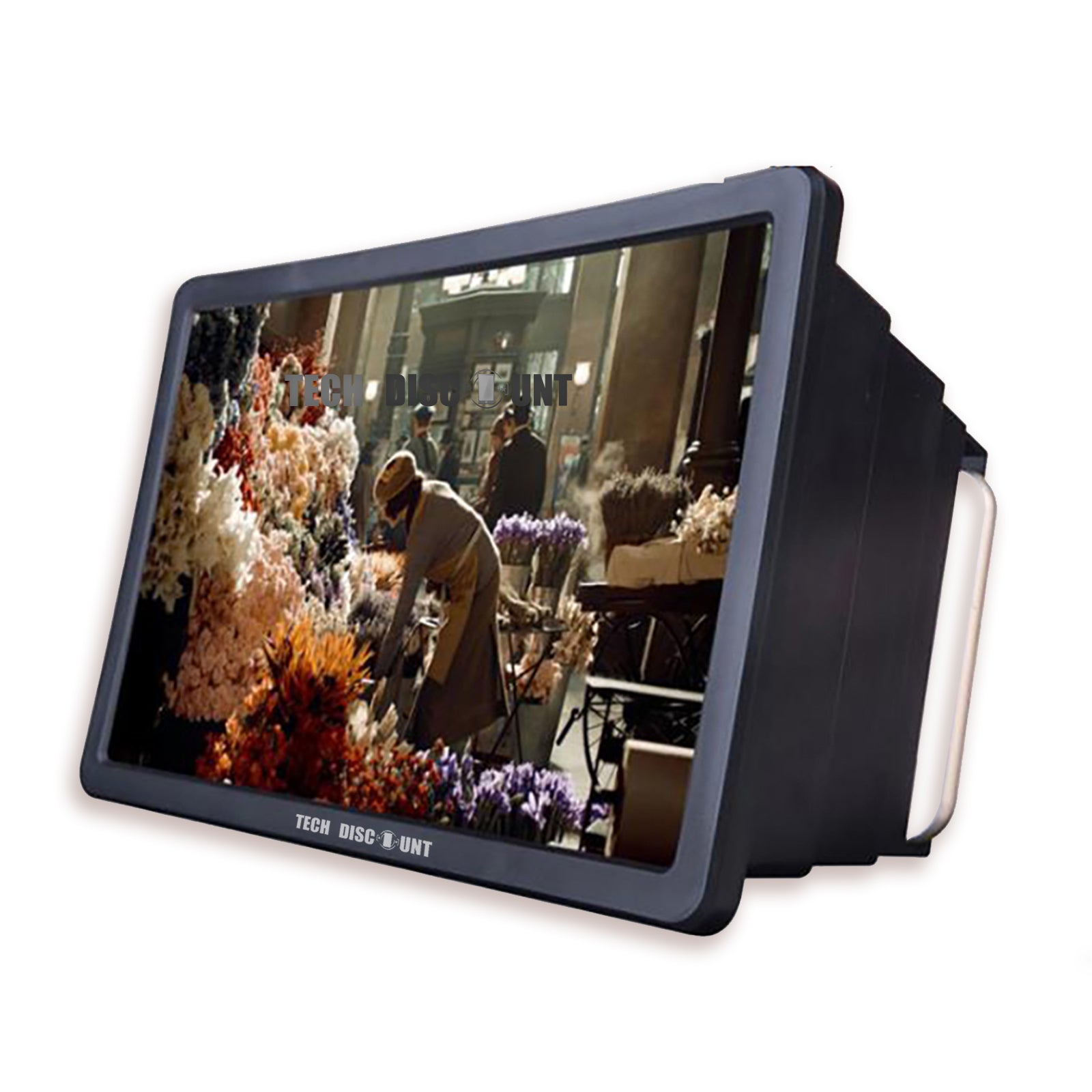 TD® Pliable agrandisseur d'écran ultra haute définition amplificateur de film en 3D vidéo pour téléphone intelligent de 12 pouces