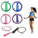 TD® Accessoires Fitness - Musculation,Nouveau 3M fil d'acier longueur à sauter réglable corde à sauter équipement de - pink