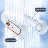 TD® Ventilateur de cou suspendu à trois vitesses réglable sans feuilles étudiant portable mini portable charge USB extérieure