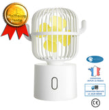 INN® Mini Ventilateur de Table Portable USB Cactus - 3 Vitesse Réglable - Rotation à 80° - Silencieux & Oscillant Ventilateur à Main