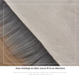 TD® Tapis Salon carpet  chambre Shaggy Yoga Moquette Anti-dérapage Absorbant Blanc 80x180cm