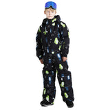 TD® Enfants garçons et filles forme animale dessin animé pingouin combinaison extérieure une pièce combinaison de ski Taille: 100cm