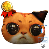 TD® Drôle 3D Cat Imprimer Coussin Coussin créatif mignon poupée en peluche cadeau    Tapis de chat souple   Couleur: chaton orange