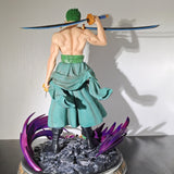 TD® Cool Play Anime Figure One Piece Fantasy Sauron Roronoa Sauron Chapeau De Paille Légion Statue Modèle Décoration Avec Piédestal