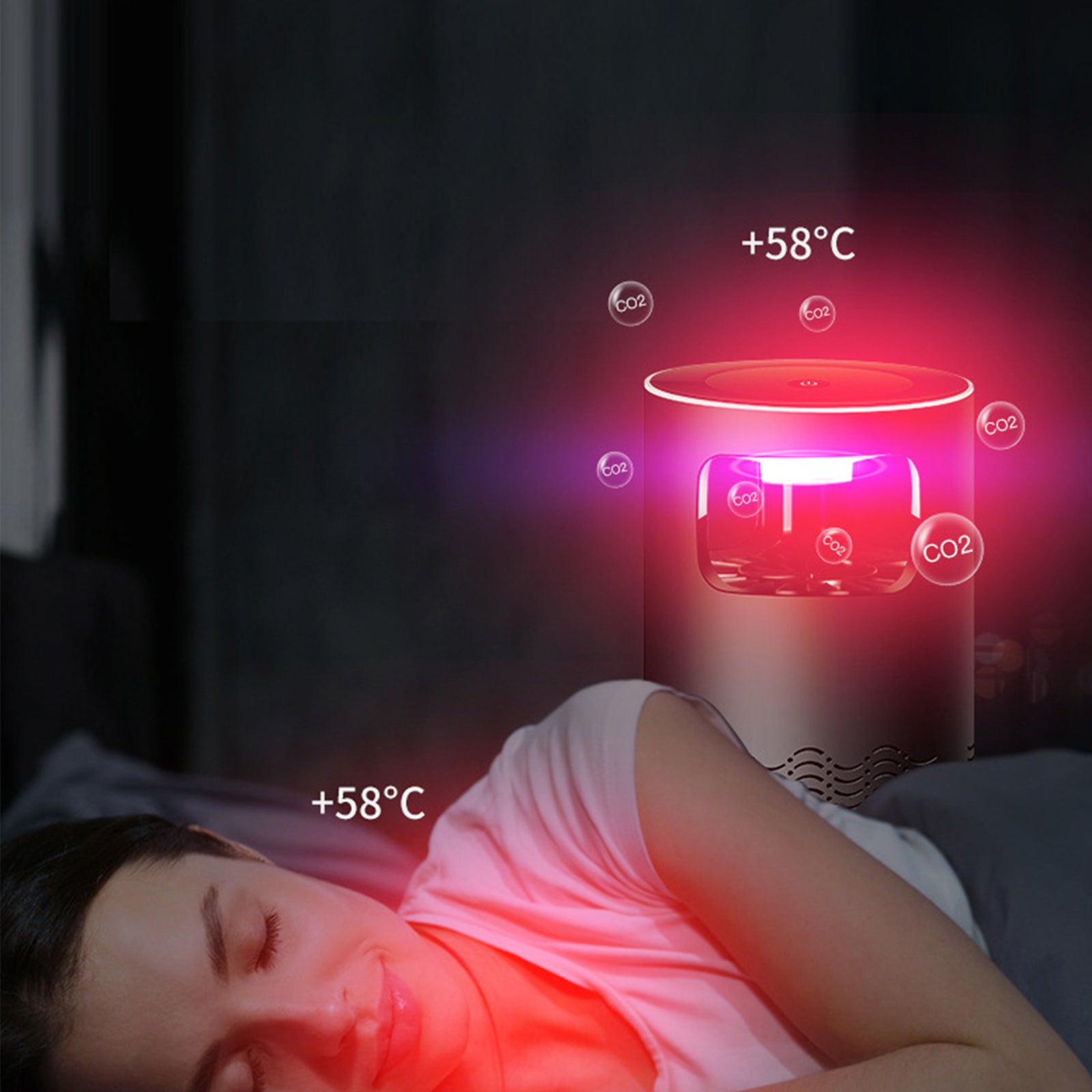 Répulsif à Ultrasons avec Lampe LED Tue-moustiques de Nuit Lampe