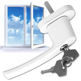 TD® Lot de 4 poignées de fenêtre fermeture sécurité verrouillage fenêtre maison travail serrure avec clé pour sécuriser fenêtre lock