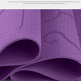 TD® Tapis Yoga -Tapis De Sport Fitness a La Maison -Tapis de Pilates,Poids léger,Antidérapant 183 * 61 * 0,6 cm violet foncé