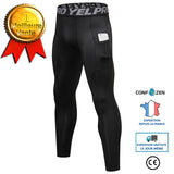 Pantalon de fitness pour hommes avec poches Pantalon d'entraînement de course PRO à évacuation de l'humidité et à séchage rap