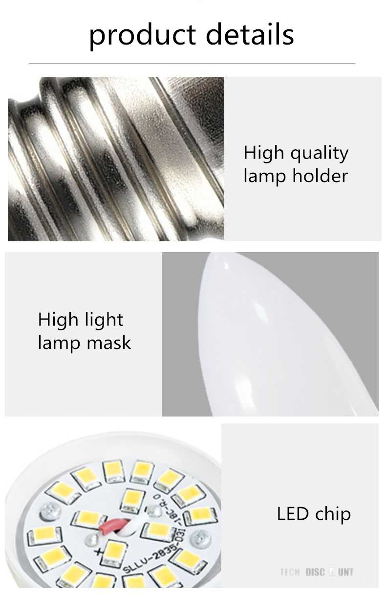 TD® Ampoule pure LED  blanc chaud à vis lampe économie d'énergie originale éclairage de maison la lumière haute puissance de couleur
