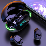 TD® Casque Bluetooth sans fil  Bluetooth 5.1 Réduction du bruit à faible latence  Affichage numérique intelligent  Appel HD Ecouteur