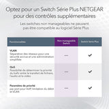 TD® NETGEAR GS105 Switch Ethernet 5 ports Métal Gigabit (10/100/1000), Protection ProSAFE, Garantie à Vie Idéal pour les PME et TPE