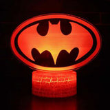 TD® Justice League Lampe de table 3d Lampe de vision créative Lampe de cadeau de veilleuse tactile colorée