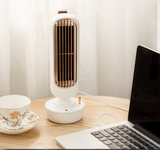 INN® Petit ventilateur créatif rétro humidification tour ventilateur deux-en-un spray sans feuilles bureau silencieux petit ventilat